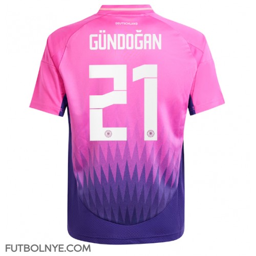 Camiseta Alemania Ilkay Gundogan #21 Visitante Equipación Eurocopa 2024 manga corta